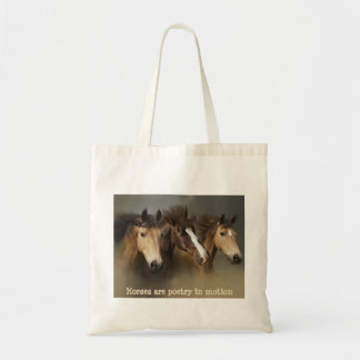 Bolsa Tote Sacola dos cavalos selvagens três
