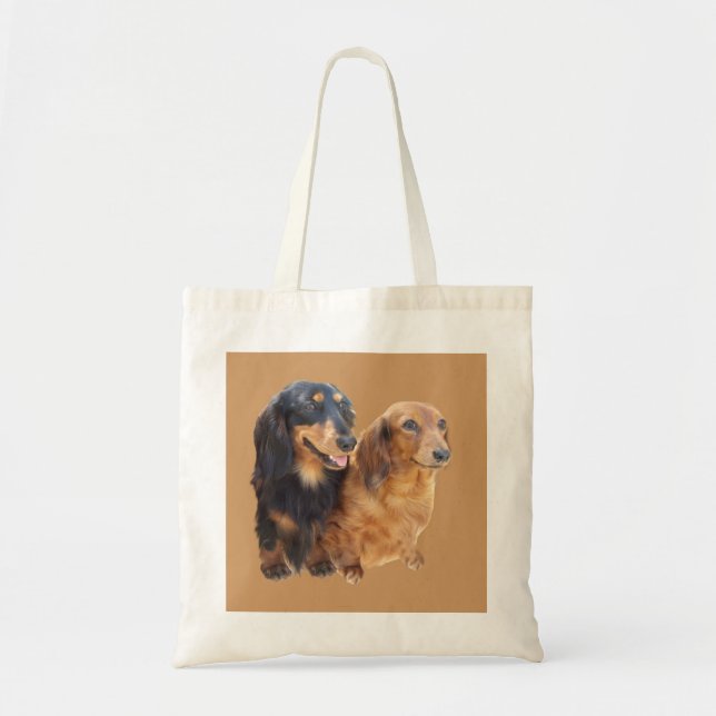 Bolsa Tote Sacola dos docinhos do Dachshund (Frente)