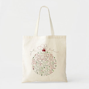 Bolsa Tote Sacola dos enfeites de natal