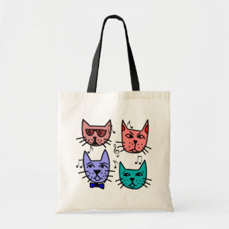 Bolsa Tote Sacola dos gatos do jazz