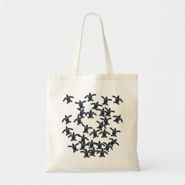 Bolsa Tote Sacola dos Hatchlings da tartaruga de mar do (Frente)