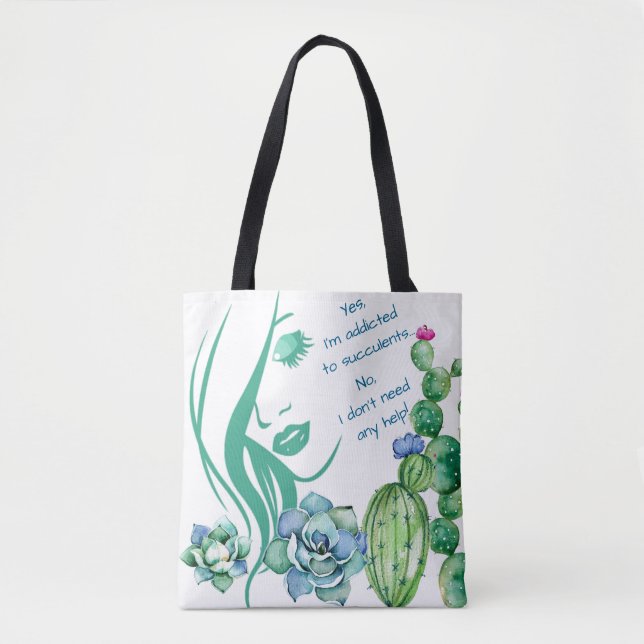 Bolsa Tote Sacola dos Succulents (Frente)