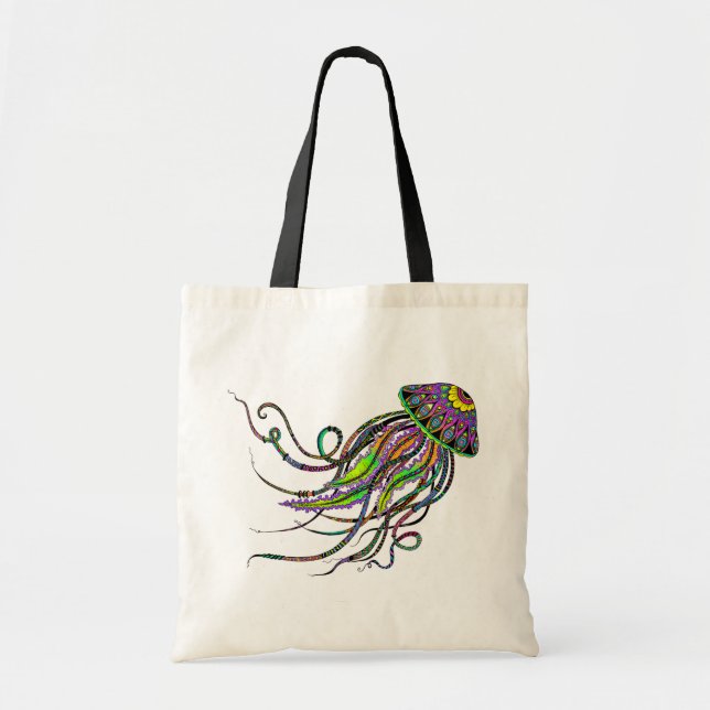 Bolsa Tote Sacola elétrica das medusa (Frente)