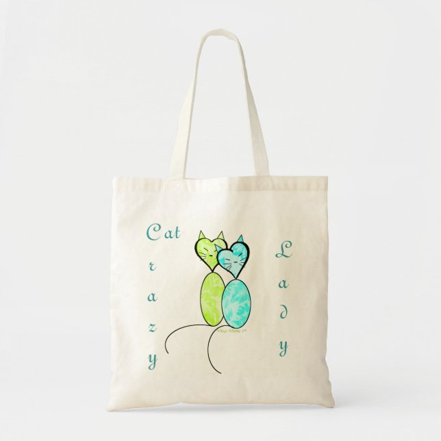 Bolsa Tote Sacola estilizado do gato (Frente)