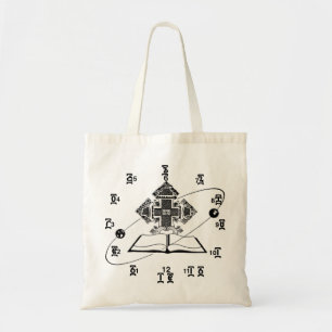 Bolsa Tote Sacola etíope do design do relógio de ponto da