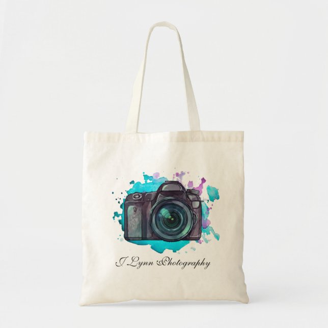 Bolsa Tote Sacola feita sob encomenda da câmera da fotografia (Frente)