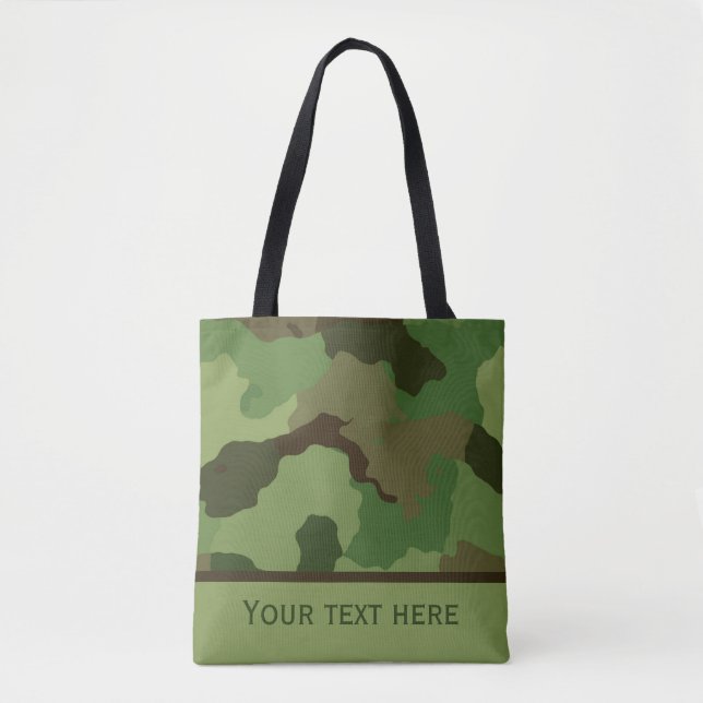 Bolsa Tote Sacola feita sob encomenda da camuflagem (Frente)