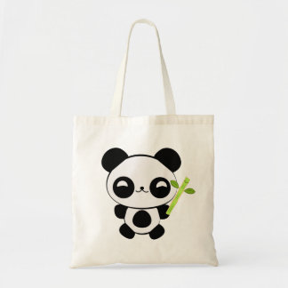 Bolsa Tote Sacola feliz da panda do bebê