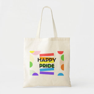 Bolsa Tote Sacola feliz do arco-íris do orgulho LGBT