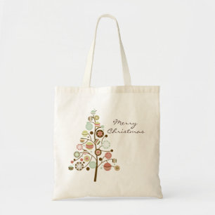 Bolsa Tote Sacola festiva do Feliz Natal da árvore dos