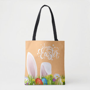 Bolsa Tote Sacola floral do felz pascoa   das orelhas do
