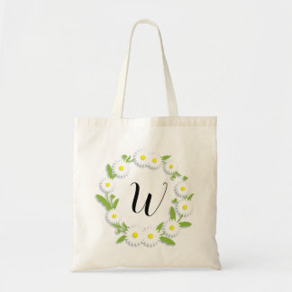 Bolsa Tote Sacola floral personalizada das margaridas