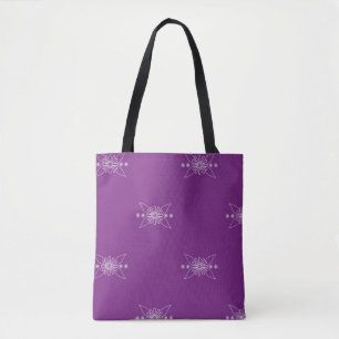 Bolsa Tote Sacola floral roxa