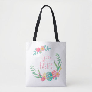 Bolsa Tote Sacola floral simples do felz pascoa  
