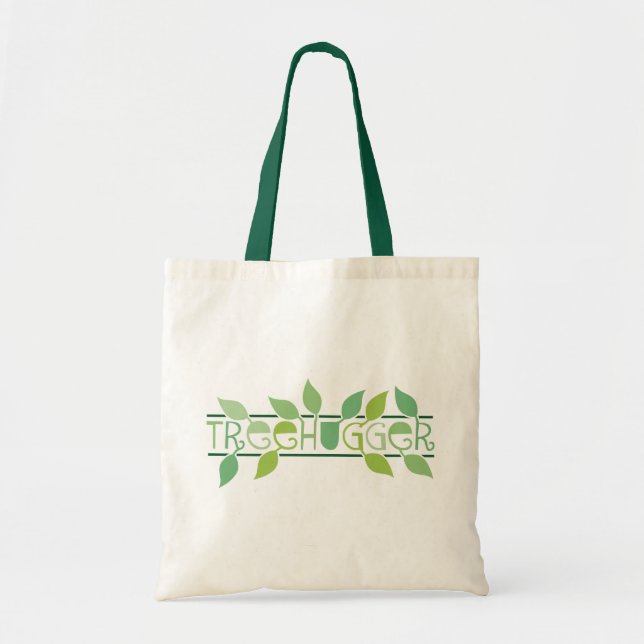 Bolsa Tote Sacola frondosa do acento de Treehugger (Frente)