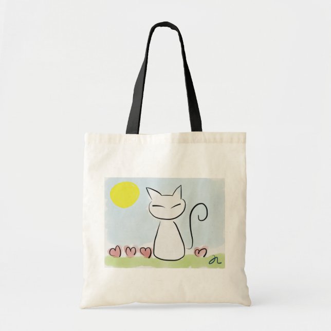 Bolsa Tote Sacola - gato no Sun (Frente)