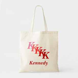 Bolsa Tote Sacola - iniciais com nome nos vermelhos