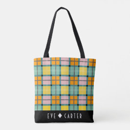 Bolsa Tote Sacola inspirada escocesa do Tartan de Iona