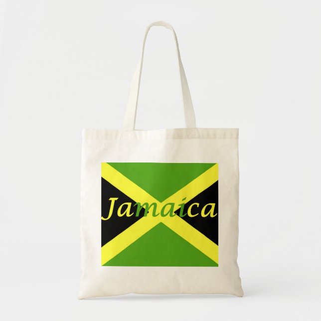 Bolsa Tote Sacola jamaicana do orçamento da bandeira (Frente)