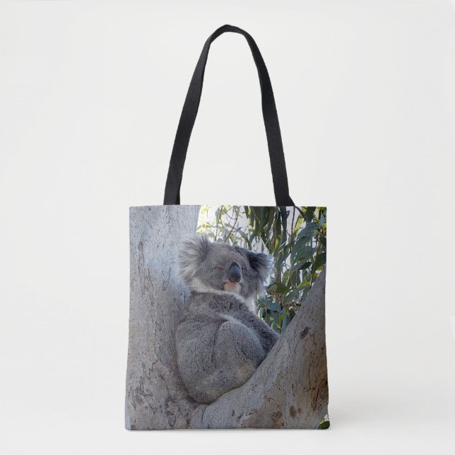 Bolsa Tote Sacola - Koala em uma árvore de goma (Frente)