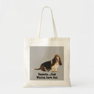 Bolsa Tote Sacola Loving do divertimento de Basset Hound
