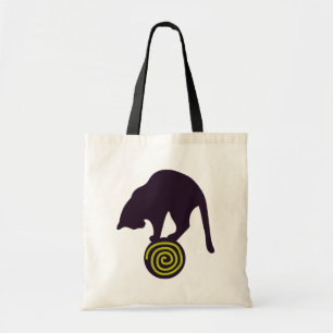 Bolsa Tote Sacola lunática do gato preto