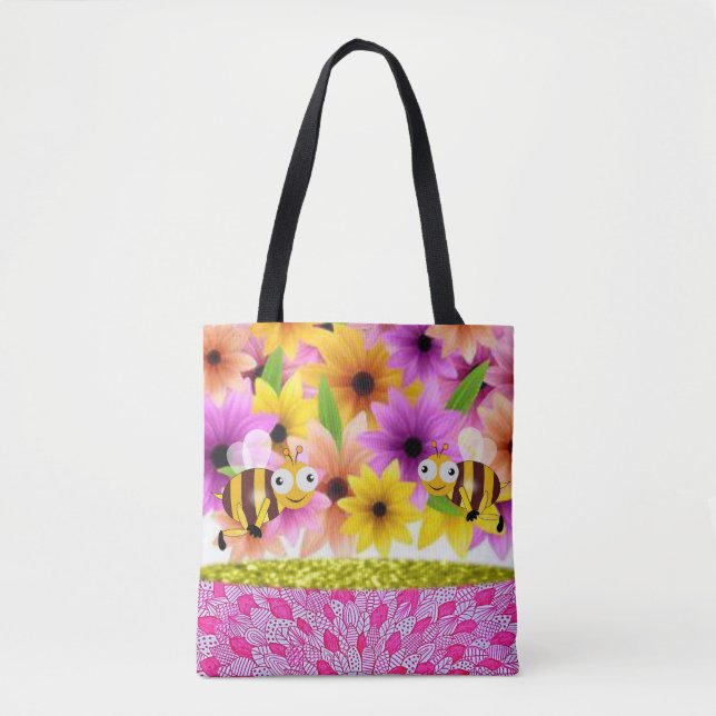 Bolsa Tote Sacola Mãe Dia dos Namorados Abelha (Frente)