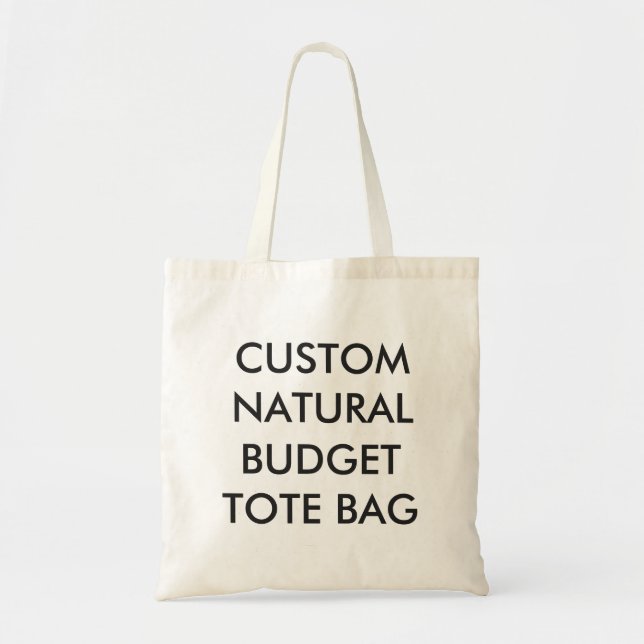 Bolsa Tote Sacola natural personalizada costume do orçamento (Frente)