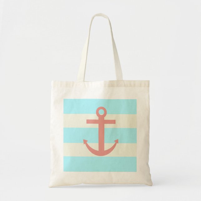 Bolsa Tote Sacola náutica da âncora (Frente)
