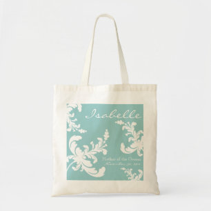 Bolsa Tote Sacola nupcial floral do partido do damasco