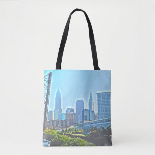 Bolsa Tote Sacola ocidental dos azuis do rio de Cleveland