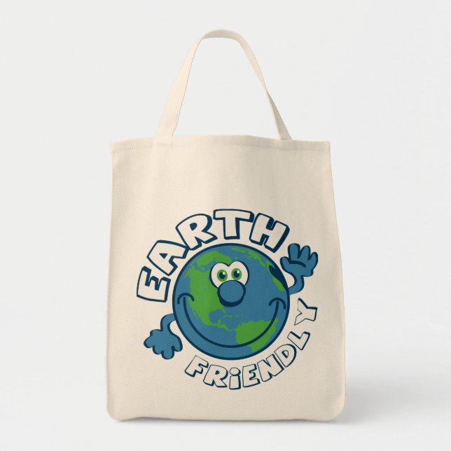 Bolsa Tote Sacola orgânica amigável da terra (Frente)