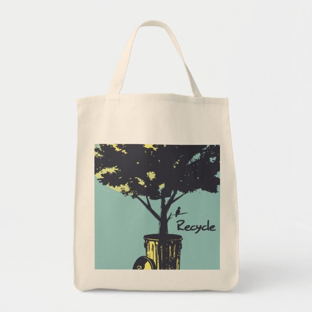 Bolsa Tote Sacola orgânica da árvore do reciclar (Frente)