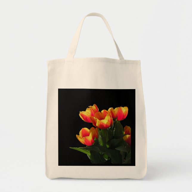 Bolsa Tote Sacola orgânica da tulipa de Rembrandt (Frente)