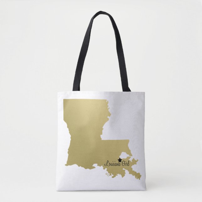 Bolsa Tote Sacola ORGULHOSA de NOLA MADE|LOUISIANA (Frente)