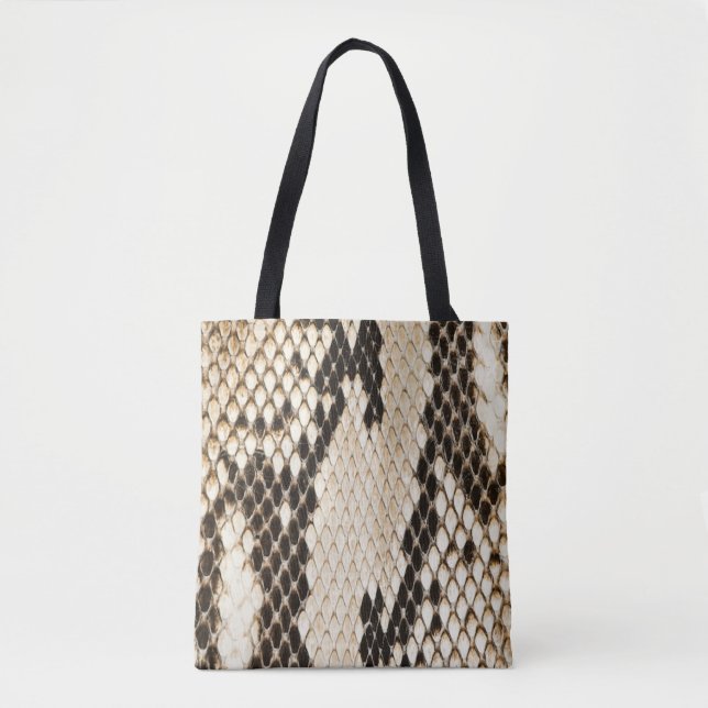 Bolsa Tote Sacola original de Snakeskin da forma (Frente)