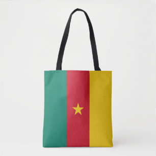 Bolsa Tote Sacola Patriótica com a Bandeira dos Camarões