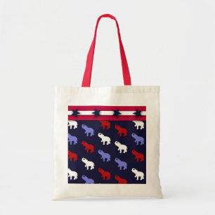 Bolsa Tote Sacola patriótica dos elefantes