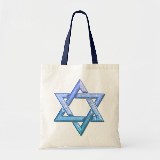 Bolsa Tote Sacola pequena da estrela de David (Frente)
