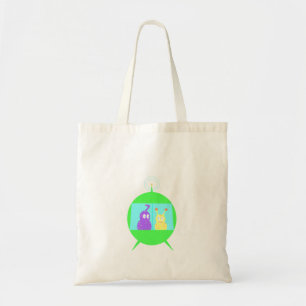 Bolsa Tote Sacola pequena feliz dos aliens