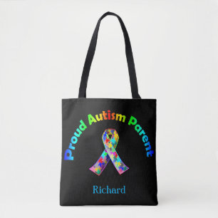Bolsa Tote Sacola personalizada do autismo pai orgulhoso