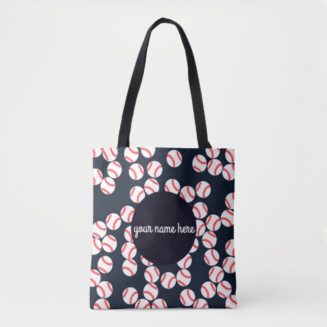 Bolsa Tote Sacola personalizada do basebol (Frente)