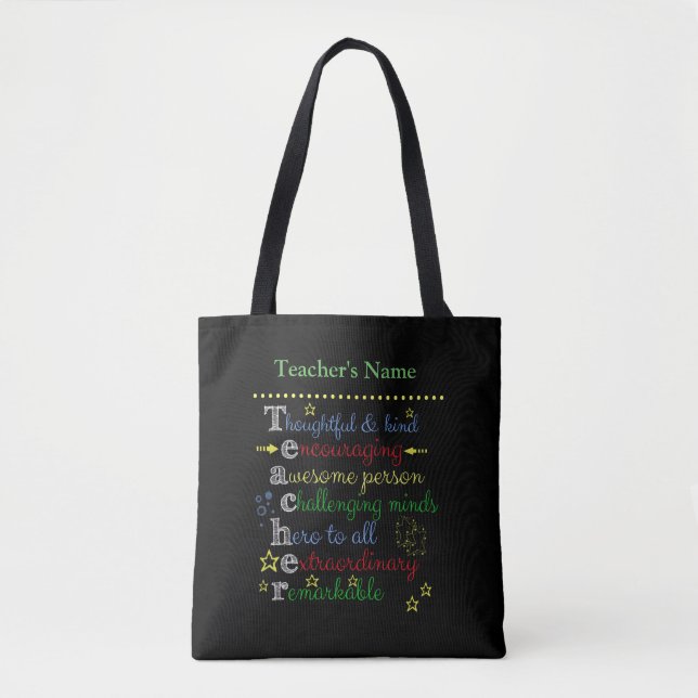 Bolsa Tote Sacola personalizada do professor (Frente)
