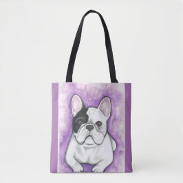 Bolsa Tote Sacola Pied do roxo do buldogue francês