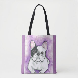 Bolsa Tote Sacola Pied do roxo do buldogue francês