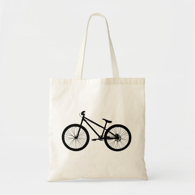 Bolsa Tote Sacola preta das canvas do Mountain bike do (Frente)