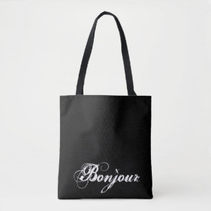 Bolsa Tote Sacola preta de Bonjour