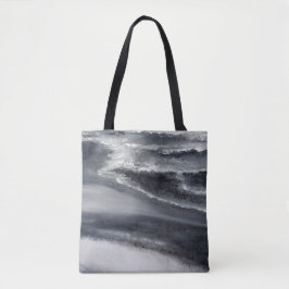 Bolsa Tote Sacola preto e branco da praia