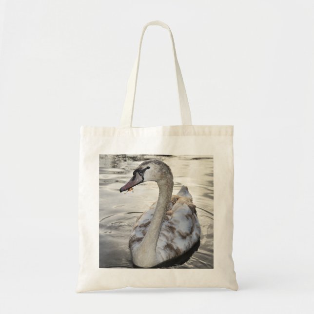 Bolsa Tote Sacola que caracteriza a cisne bonita (Frente)