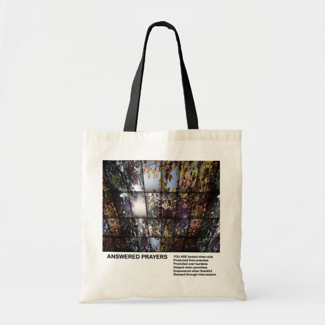 Bolsa Tote Sacola respondida das orações (Frente)